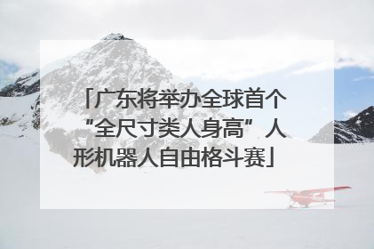 广东将举办全球首个“全尺寸类人身高”人形机器人自由格斗赛
