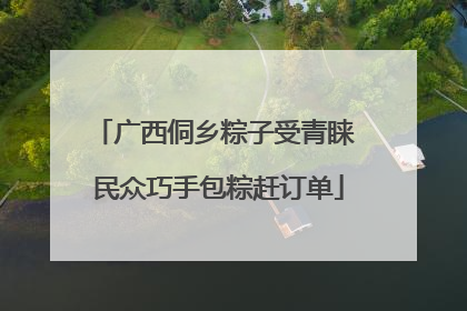 广西侗乡粽子受青睐 民众巧手包粽赶订单