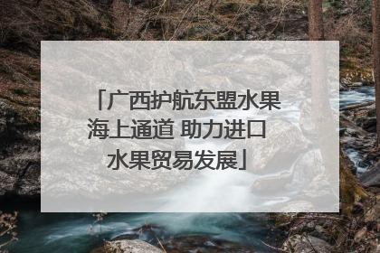 广西护航东盟水果海上通道 助力进口水果贸易发展