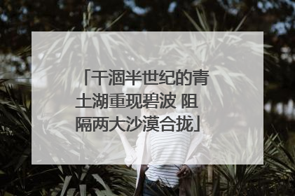 干涸半世纪的青土湖重现碧波 阻隔两大沙漠合拢
