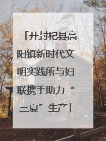 开封杞县高阳镇新时代文明实践所与妇联携手助力“三夏”生产