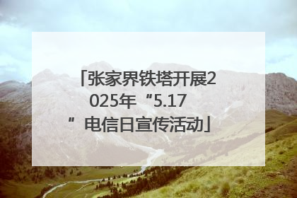 张家界铁塔开展2025年“5.17”电信日宣传活动
