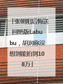 张朝阳后悔送回绝版Labubu，胡润称没想到能拍到108万