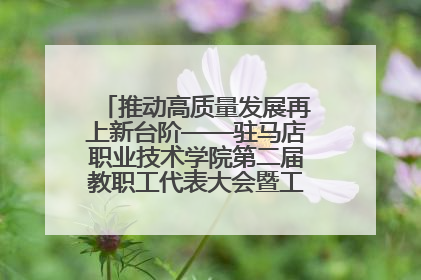 推动高质量发展再上新台阶——驻马店职业技术学院第二届教职工代表大会暨工会会员代表大会第四次会议成功召开