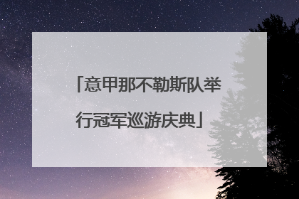 意甲那不勒斯队举行冠军巡游庆典