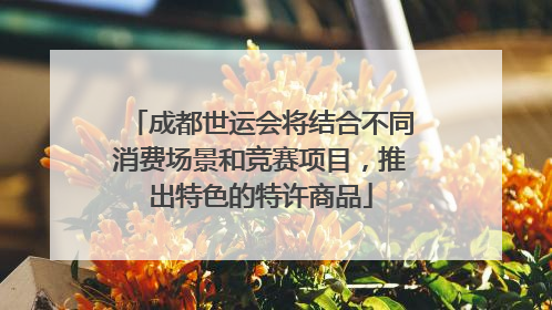 成都世运会将结合不同消费场景和竞赛项目，推出特色的特许商品