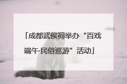 成都武侯祠举办“百戏端午·民俗巡游”活动