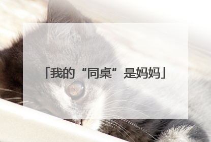 我的“同桌”是妈妈