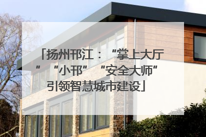 扬州邗江：“掌上大厅”“小邗”“安全大师”引领智慧城市建设