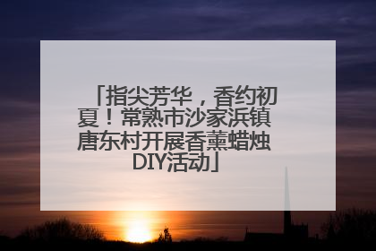 指尖芳华，香约初夏！常熟市沙家浜镇唐东村开展香薰蜡烛DIY活动