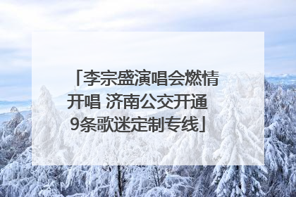 李宗盛演唱会燃情开唱 济南公交开通9条歌迷定制专线