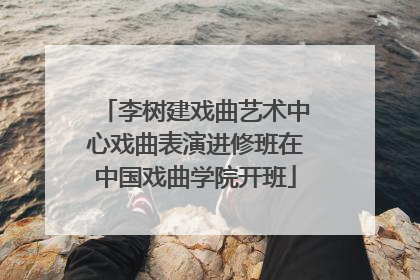 李树建戏曲艺术中心戏曲表演进修班在中国戏曲学院开班