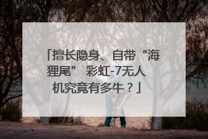 擅长隐身、自带“海狸尾” 彩虹-7无人机究竟有多牛？
