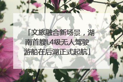 文旅融合新场景，湖南首艘L4级无人驾驶游船在后湖正式起航