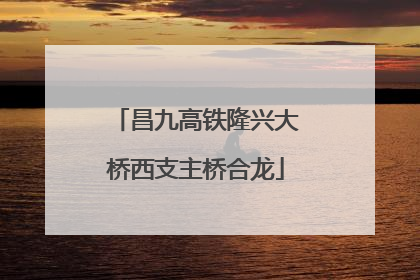 昌九高铁隆兴大桥西支主桥合龙