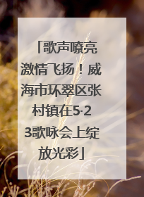 歌声嘹亮 激情飞扬！威海市环翠区张村镇在5·23歌咏会上绽放光彩