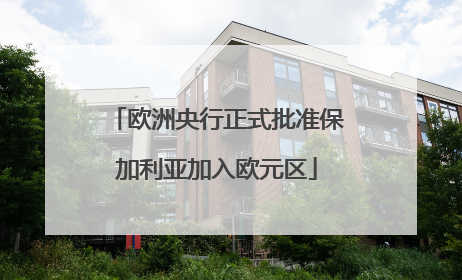 欧洲央行正式批准保加利亚加入欧元区