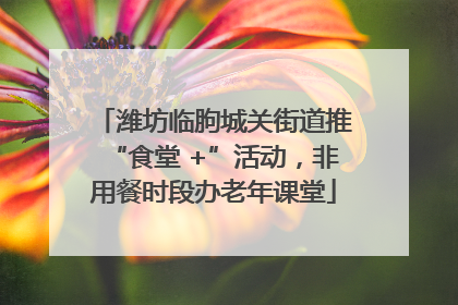 潍坊临朐城关街道推“食堂 +”活动，非用餐时段办老年课堂