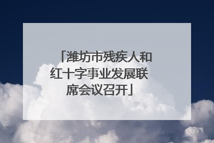 潍坊市残疾人和红十字事业发展联席会议召开