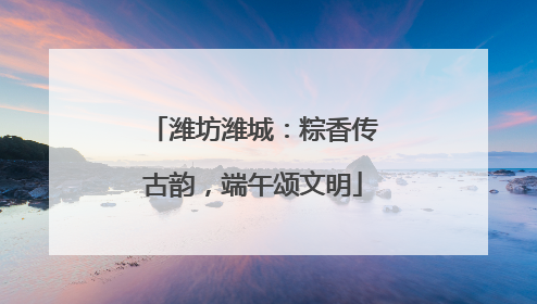 潍坊潍城：粽香传古韵，端午颂文明