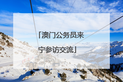 澳门公务员来宁参访交流