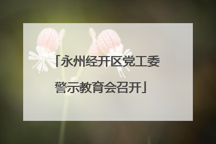 永州经开区党工委警示教育会召开