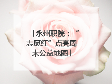 永州职院：“志愿红”点亮周末公益地图