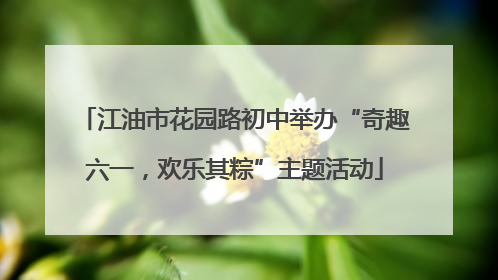 江油市花园路初中举办“奇趣六一，欢乐其粽”主题活动