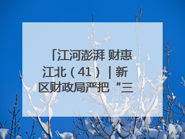 江河澎湃 财惠江北（41）｜新区财政局严把“三关” 绘就“良田美景”