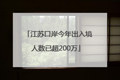 江苏口岸今年出入境人数已超200万