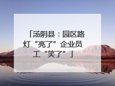 汤阴县：园区路灯“亮了”企业员工“笑了”