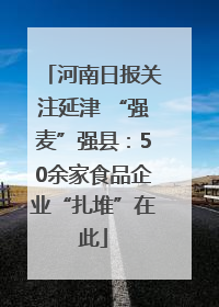 河南日报关注延津 “强麦”强县：50余家食品企业“扎堆”在此