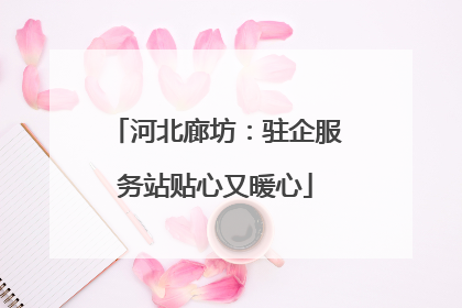 河北廊坊：驻企服务站贴心又暖心
