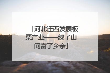 河北迁西发展板栗产业——绿了山间富了乡亲