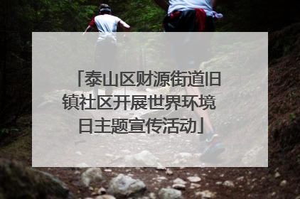 泰山区财源街道旧镇社区开展世界环境日主题宣传活动