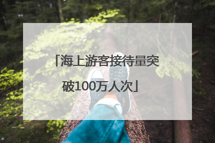 海上游客接待量突破100万人次