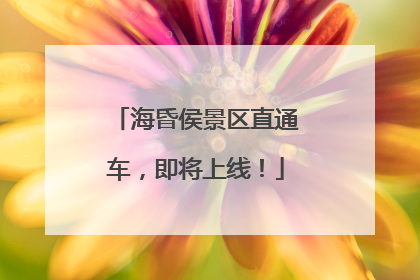 海昏侯景区直通车，即将上线！