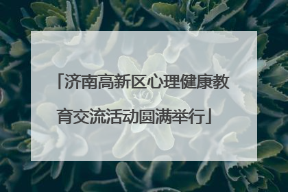 济南高新区心理健康教育交流活动圆满举行
