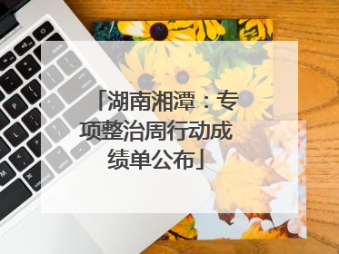 湖南湘潭：专项整治周行动成绩单公布