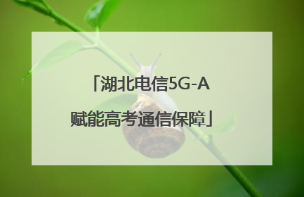湖北电信5G-A赋能高考通信保障