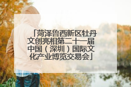 菏泽鲁西新区牡丹文创亮相第二十一届中国（深圳）国际文化产业博览交易会
