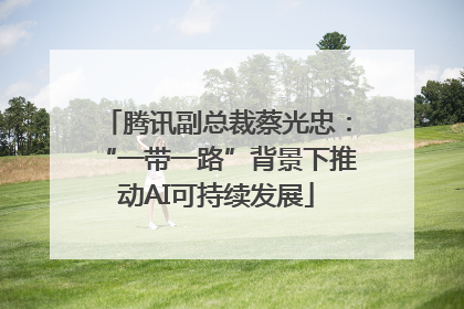 腾讯副总裁蔡光忠：“一带一路”背景下推动AI可持续发展