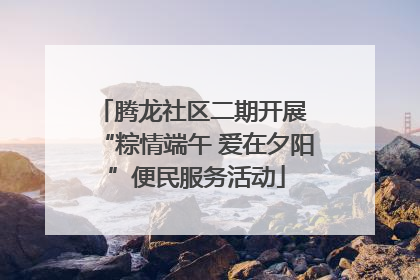 腾龙社区二期开展 “粽情端午 爱在夕阳”便民服务活动