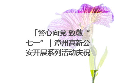 警心向党 致敬“七一”｜漳州高新公安开展系列活动庆祝建党104周年