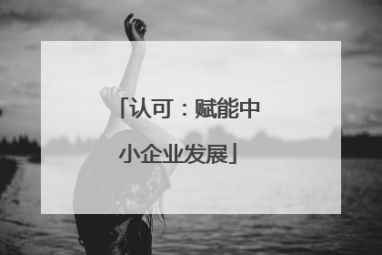认可：赋能中小企业发展