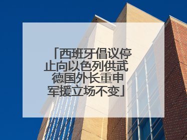 西班牙倡议停止向以色列供武 德国外长重申军援立场不变