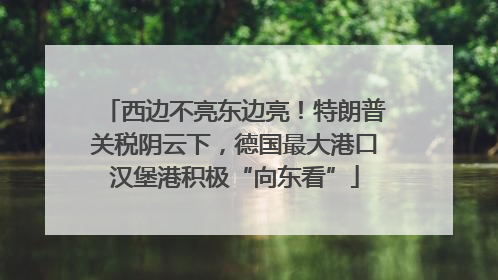 西边不亮东边亮！特朗普关税阴云下，德国最大港口汉堡港积极“向东看”
