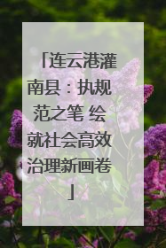 连云港灌南县：执规范之笔 绘就社会高效治理新画卷
