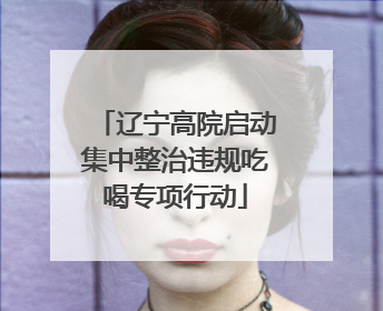 辽宁高院启动集中整治违规吃喝专项行动
