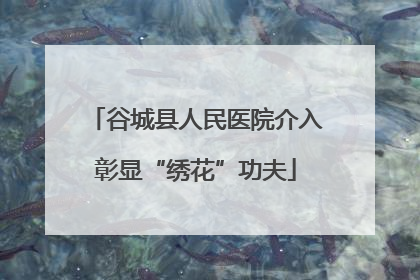 谷城县人民医院介入彰显“绣花”功夫